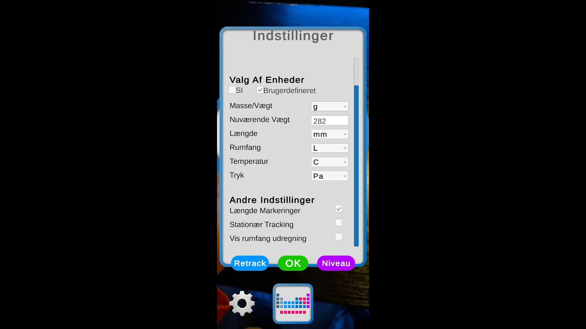 Bachelor AR Density app: comparing materials / density-to-volume effect
