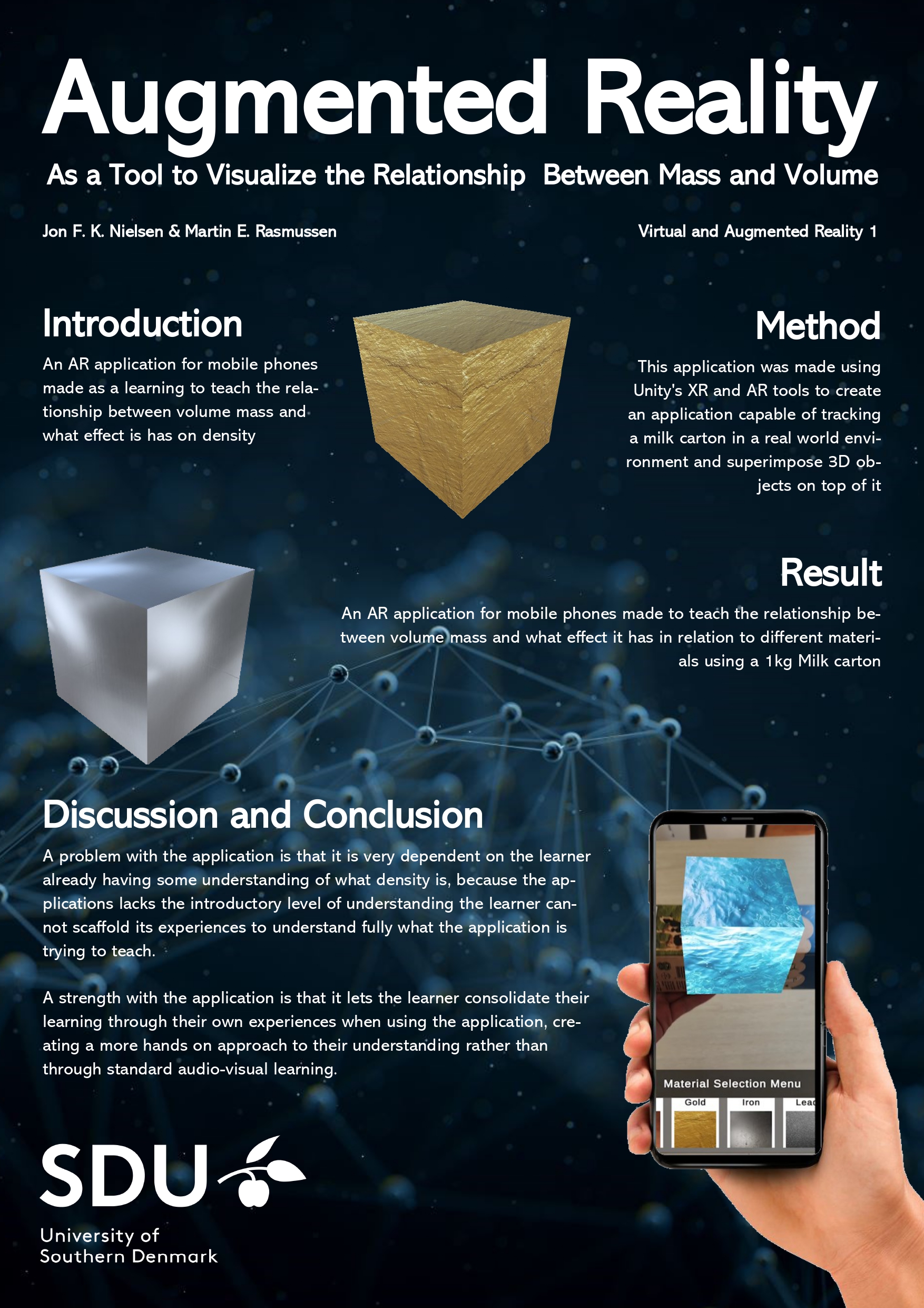 Course project poster for the AR Density prototype