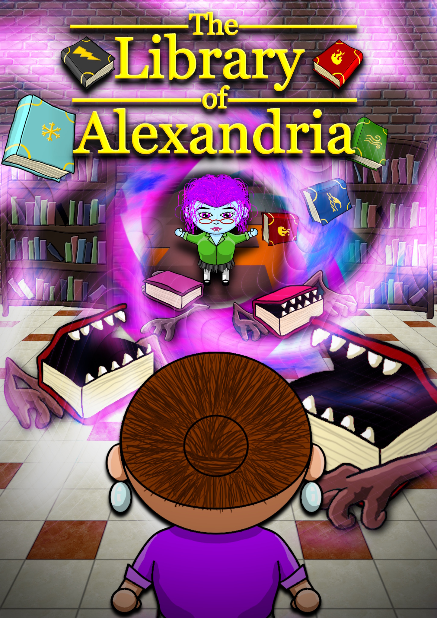 Illustration of a game scene or promotional composition