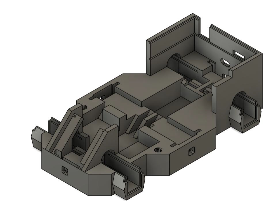 Early CAD layout of the robot chassis